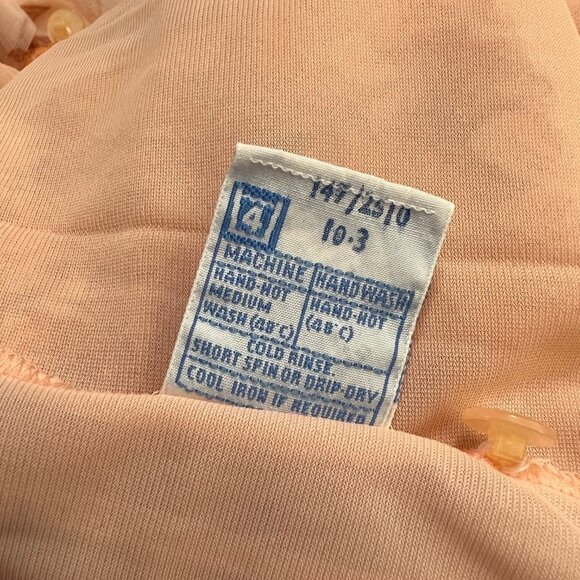 Vintage 50s 60s Nightgown Slip Dress Set Puff Sleeve Ruffle Tiered Floral MCM - Picture 8 of 10